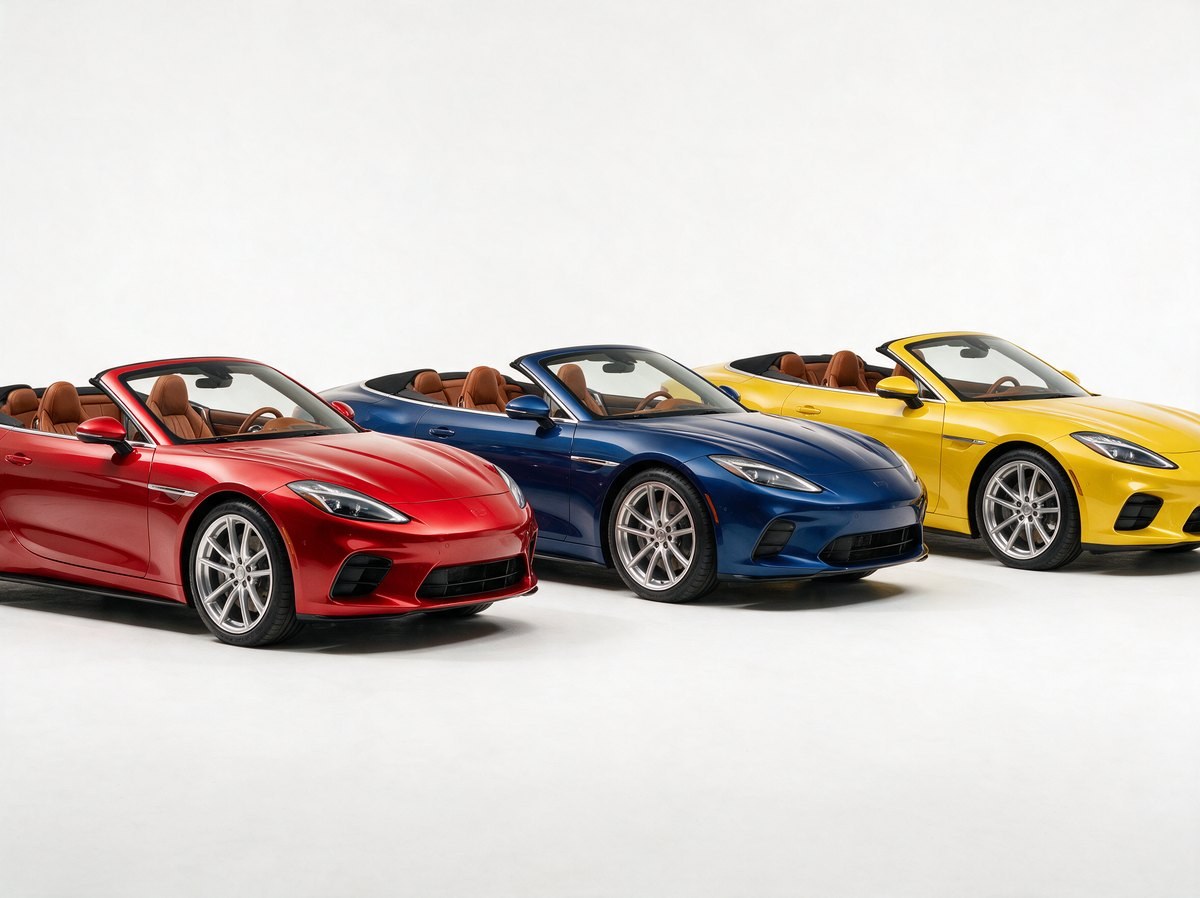Three sports cars